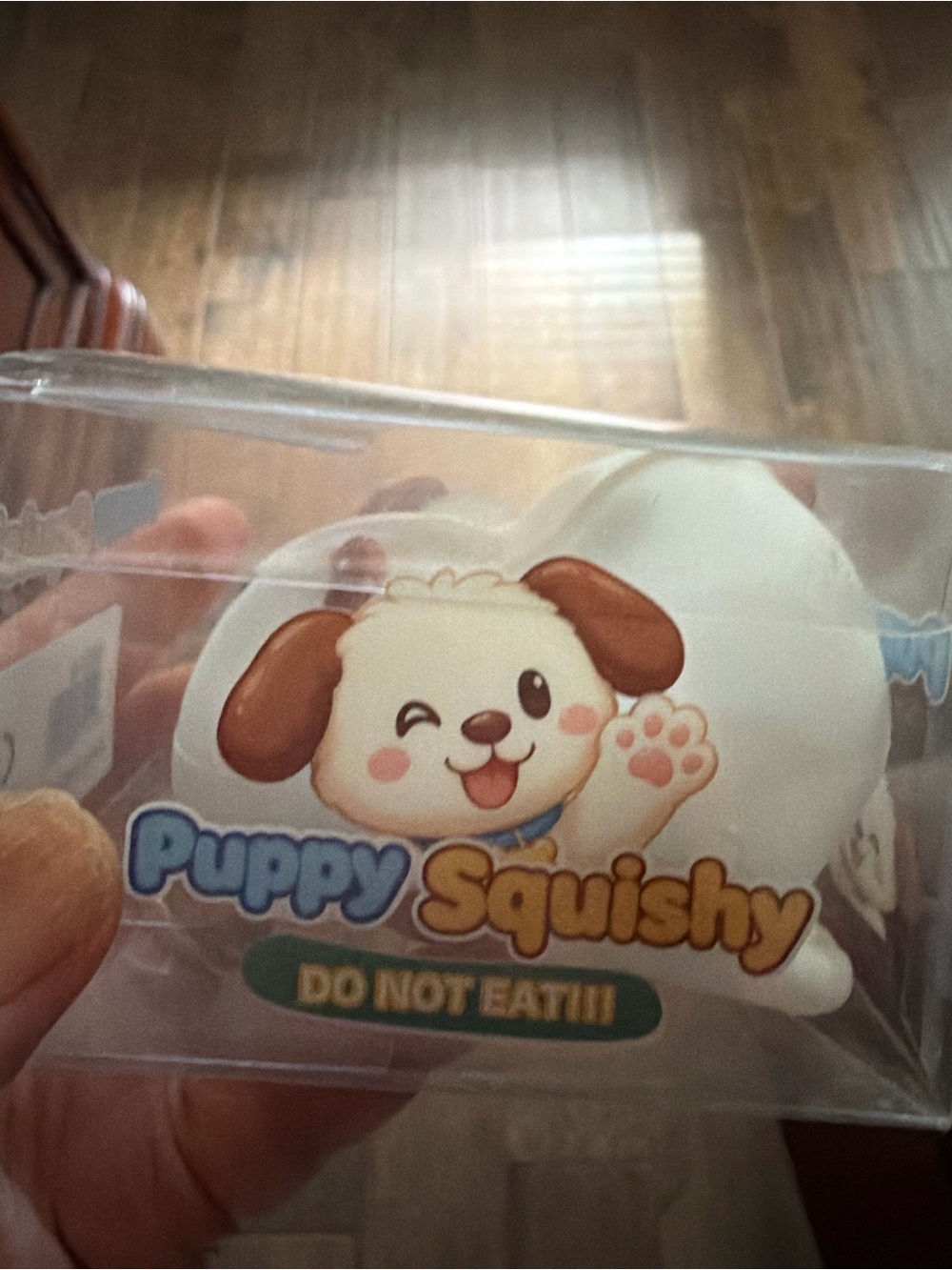 Soft White Dog crunchy Stress Toy -